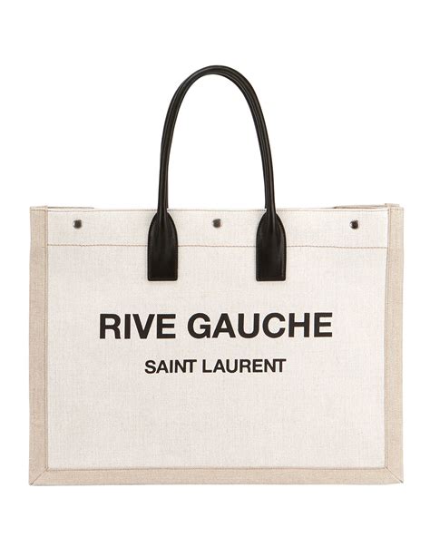 Saint Laurent Rive Gauche Cabas Tote Bag in Canvas